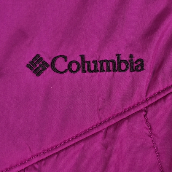 Columbia Womens Hot Pink Lightweight Thin Puffer Jacket Size Small Zip UpPockets - Picture 6 of 15